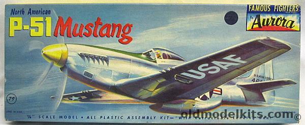 Aurora 1/48 North American P-51 Mustang, 118-79 plastic model kit